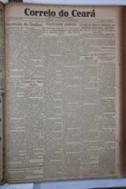 Página do jornal Correio do Ceará de maio de 1933