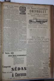 Página do jornal Correio do Ceará de junho de 1933