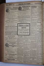 Página do jornal Correio do Ceará de junho de 1933