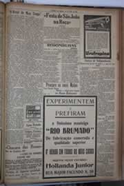 Página do jornal Correio do Ceará de junho de 1933