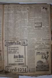 Página do jornal Correio do Ceará de janeiro de 1934