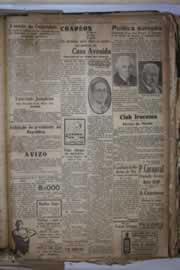 Página do jornal Correio do Ceará de janeiro de 1934