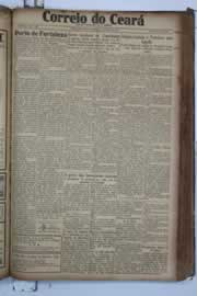 Página do jornal Correio do Ceará de abril de 1934