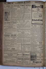 Página do jornal Correio do Ceará de maio de 1934