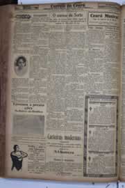 Página do jornal Correio do Ceará de maio de 1934