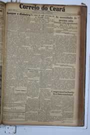 Página do jornal Correio do Ceará de maio de 1934