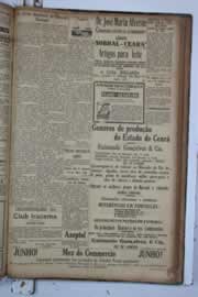 Página do jornal Correio do Ceará de junho de 1934