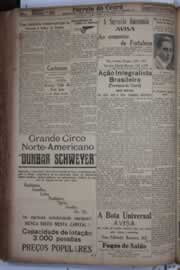 Página do jornal Correio do Ceará de junho de 1934