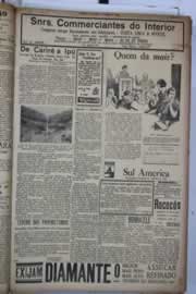 Página do jornal Correio do Ceará de julho de 1934