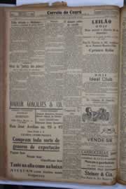 Página do jornal Correio do Ceará de agosto de 1934