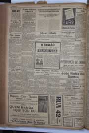 Página do jornal Correio do Ceará de agosto de 1934