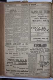 Página do jornal Correio do Ceará de setembro de 1934