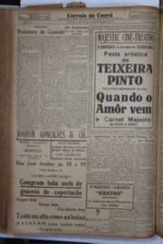 Página do jornal Correio do Ceará de setembro de 1934