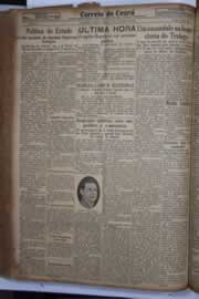 Página do jornal Correio do Ceará de outubro de 1934