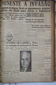 Página do jornal Correio do Ceará de julho de 1940