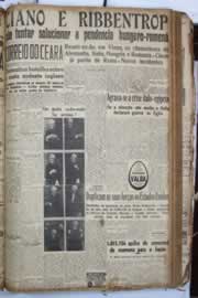 Página do jornal Correio do Ceará de agosto de 1940