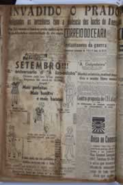Página do jornal Correio do Ceará de setembro de 1940