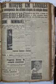 Página do jornal Correio do Ceará de setembro de 1940