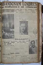 Página do jornal Correio do Ceará de setembro de 1940