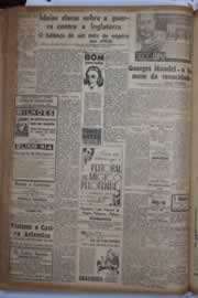 Página do jornal Correio do Ceará de setembro de 1940