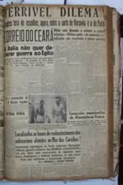 Página do jornal Correio do Ceará de setembro de 1940