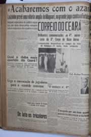Página do jornal Correio do Ceará de setembro de 1940