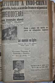 Página do jornal Correio do Ceará de setembro de 1940