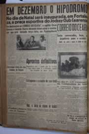 Página do jornal Correio do Ceará de setembro de 1940