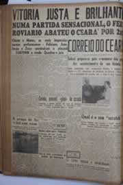 Página do jornal Correio do Ceará de setembro de 1940