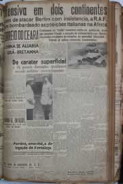 Página do jornal Correio do Ceará de outubro de 1940