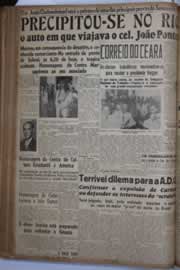 Página do jornal Correio do Ceará de outubro de 1940