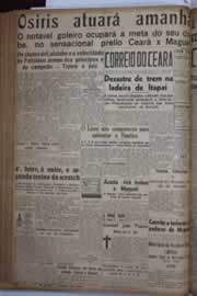 Página do jornal Correio do Ceará de outubro de 1940
