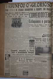 Página do jornal Correio do Ceará de outubro de 1940