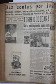 Página do jornal Correio do Ceará de outubro de 1940