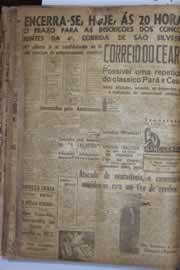 Página do jornal Correio do Ceará de dezembro de 1940