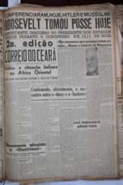 Página do jornal Correio do Ceará de janeiro de 1941
