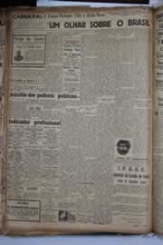 Página do jornal Correio do Ceará de fevereiro de 1941