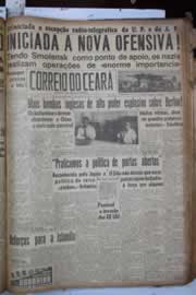 Página do jornal Correio do Ceará de agosto de 1941