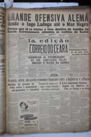 Página do jornal Correio do Ceará de agosto de 1941