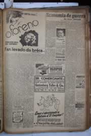 Página do jornal Correio do Ceará de agosto de 1941