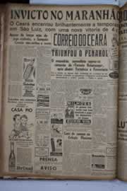 Página do jornal Correio do Ceará de setembro de 1941