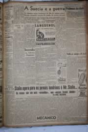 Página do jornal Correio do Ceará de outubro de 1941