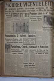 Página do jornal Correio do Ceará de outubro de 1941