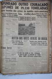 Página do jornal Correio do Ceará de dezembro de 1941