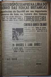 Página do jornal Correio do Ceará de janeiro de 1942