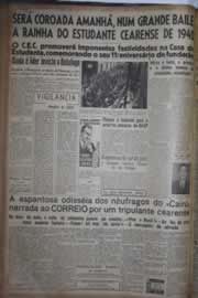 Página do jornal Correio do Ceará de agosto de 1942