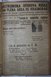 Página do jornal Correio do Ceará de agosto de 1942