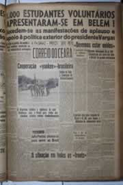 Página do jornal Correio do Ceará de agosto de 1942