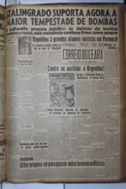 Página do jornal Correio do Ceará de setembro de 1942