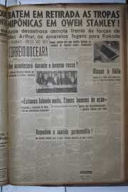 Página do jornal Correio do Ceará de outubro de 1942